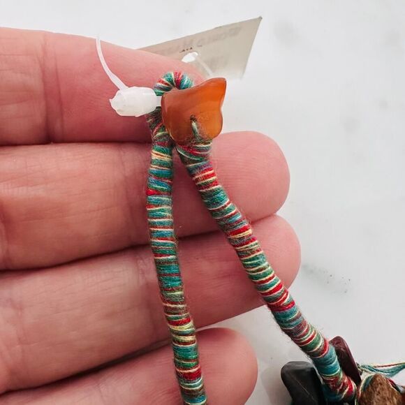 Multi-Stone Chip Bead Necklace-Boho Layered Style - Picture 5 of 6